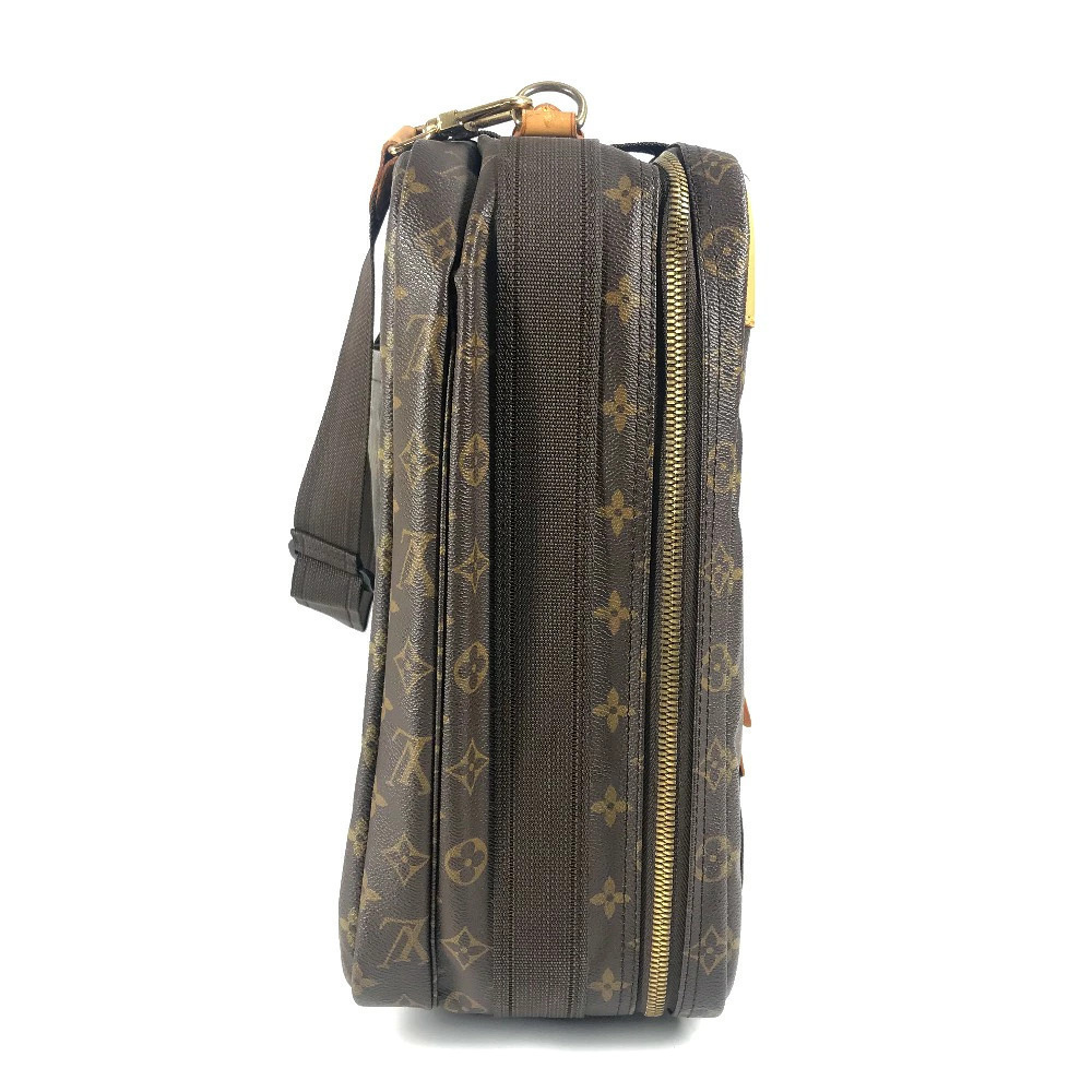 Louis Vuitton Monogram Bag Boston Canvas Travel Satellite Brown
